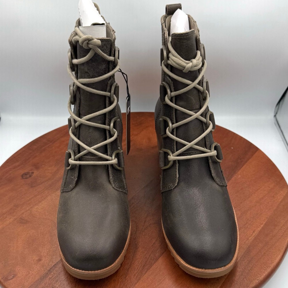 Sorel Cate Lace Bootie Major Waterproof Leather Boots Lace Up Womens 11 Gorpcore